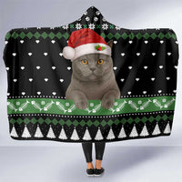 Cat Be Nice Christmas Hooded Blanket Xmas Holiday Patterns - Wonder Print Shop