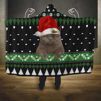 Cat Be Nice Christmas Hooded Blanket Xmas Holiday Patterns - Wonder Print Shop