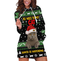Cat Be Nice Christmas Hoodie Dress Xmas Holiday Patterns - Wonder Print Shop