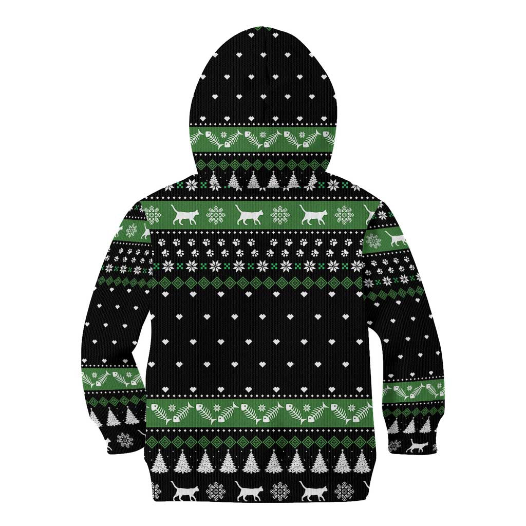 Cat Be Nice Christmas Kid Hoodie Xmas Holiday Patterns - Wonder Print Shop