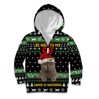 Cat Be Nice Christmas Kid Hoodie Xmas Holiday Patterns - Wonder Print Shop