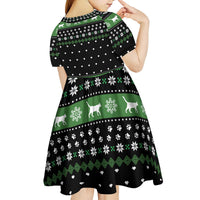 Cat Be Nice Christmas Kid Short Sleeve Dress Xmas Holiday Patterns - Wonder Print Shop