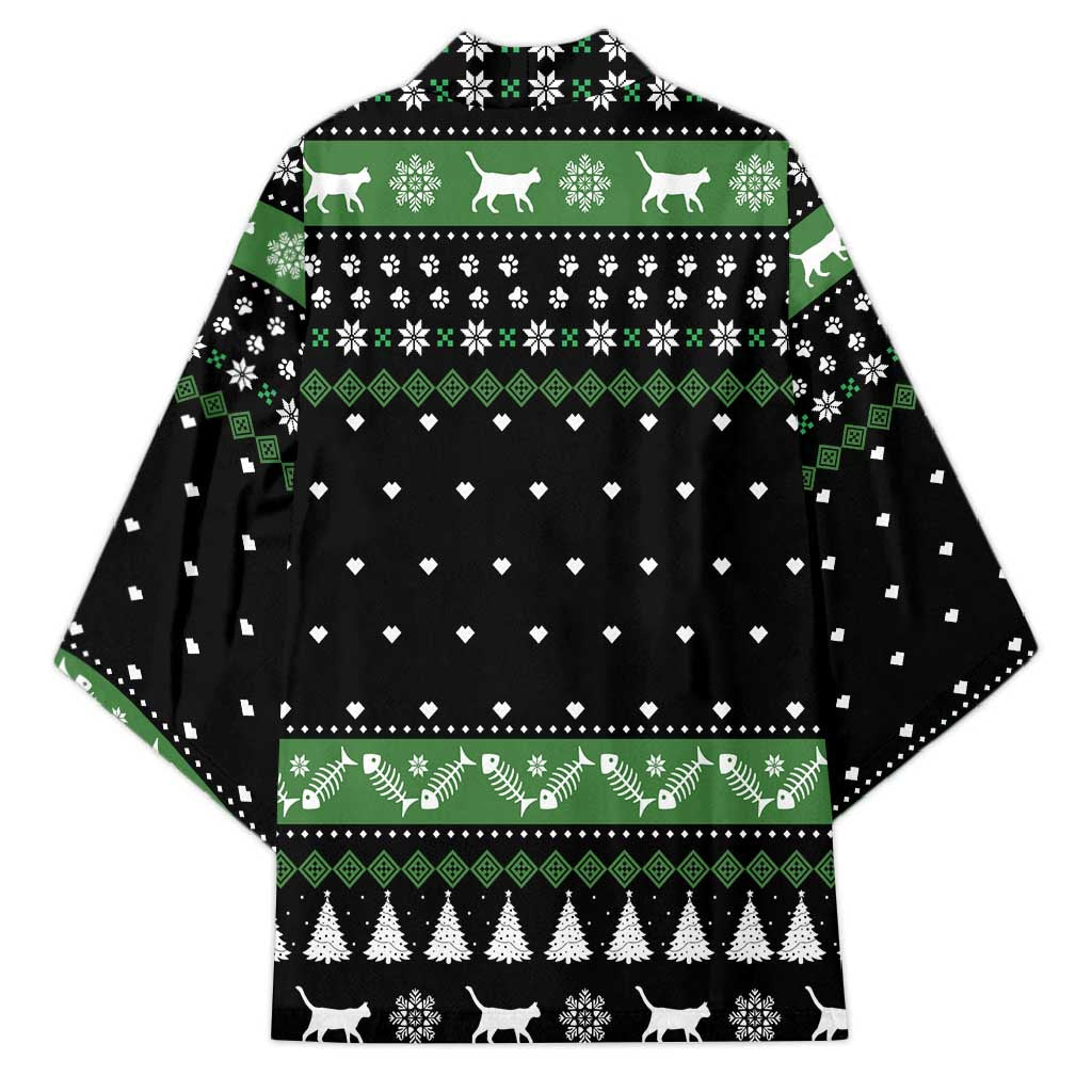 Cat Be Nice Christmas Kimono Xmas Holiday Patterns - Wonder Print Shop