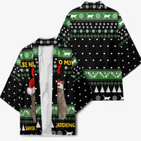 Cat Be Nice Christmas Kimono Xmas Holiday Patterns - Wonder Print Shop