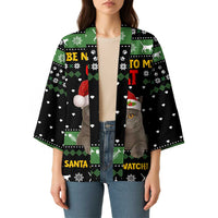 Cat Be Nice Christmas Kimono Xmas Holiday Patterns - Wonder Print Shop