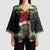 Cat Be Nice Christmas Kimono Sleeve Blouse Xmas Holiday Patterns - Wonder Print Shop
