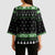 Cat Be Nice Christmas Kimono Sleeve Blouse Xmas Holiday Patterns - Wonder Print Shop