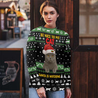 Cat Be Nice Christmas Ugly Christmas Sweater Xmas Holiday Patterns - Wonder Print Shop