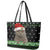 Cat Be Nice Christmas Leather Tote Bag Xmas Holiday Patterns - Wonder Print Shop