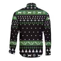 Cat Be Nice Christmas Long Sleeve Button Shirt Xmas Holiday Patterns - Wonder Print Shop