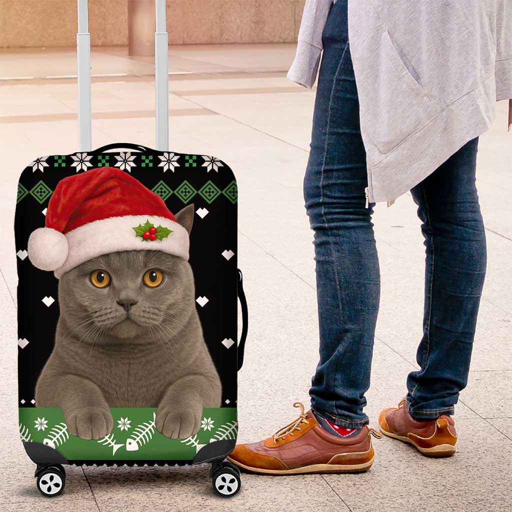 Cat Be Nice Christmas Luggage Cover Xmas Holiday Patterns - Wonder Print Shop