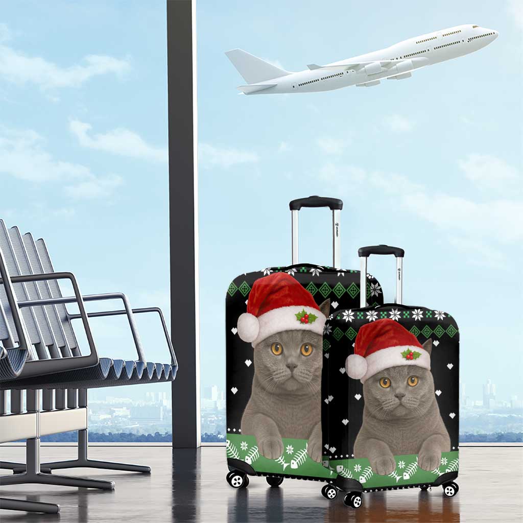 Cat Be Nice Christmas Luggage Cover Xmas Holiday Patterns - Wonder Print Shop