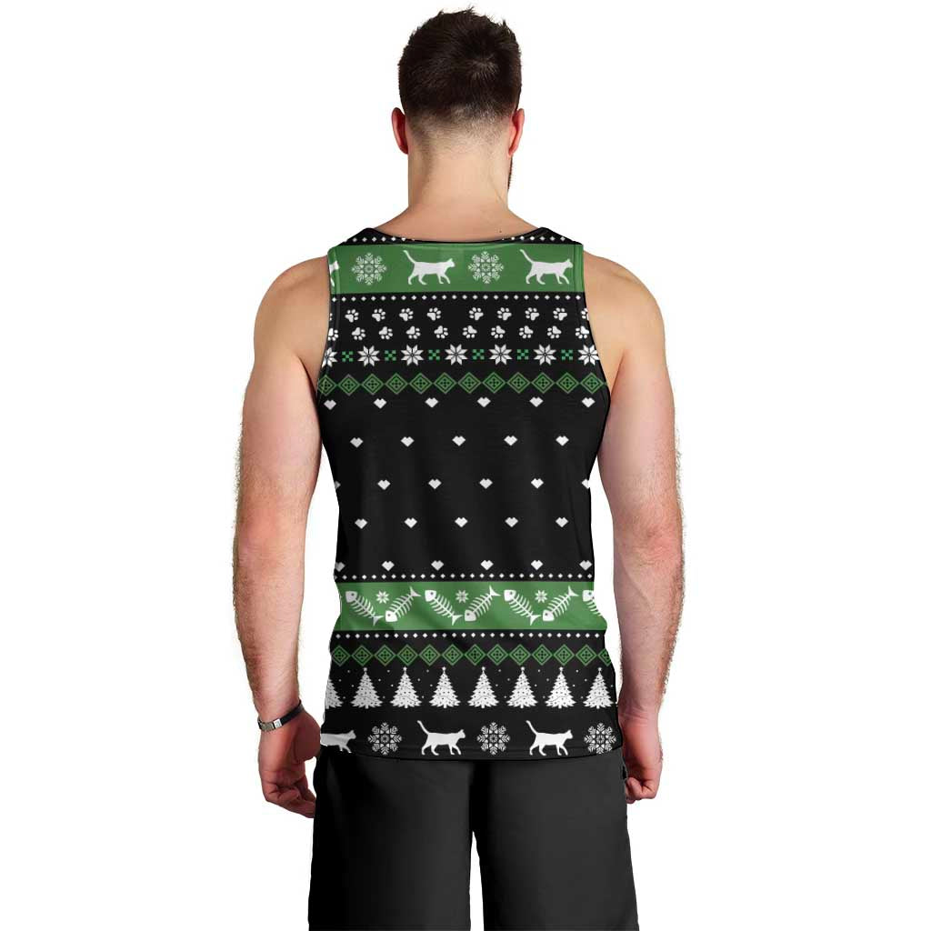 Cat Be Nice Christmas Men Tank Top Xmas Holiday Patterns - Wonder Print Shop