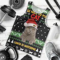 Cat Be Nice Christmas Men Tank Top Xmas Holiday Patterns - Wonder Print Shop
