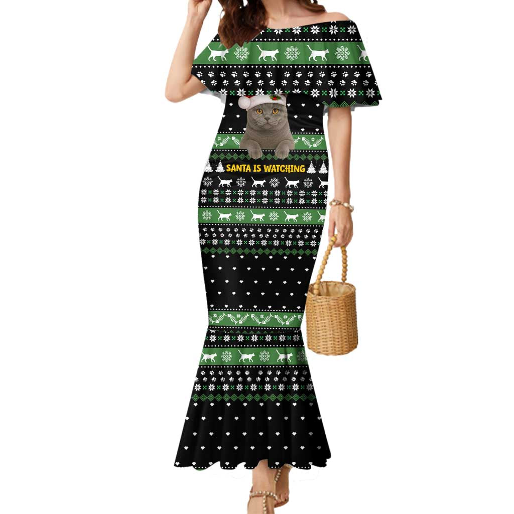 Cat Be Nice Christmas Mermaid Dress Xmas Holiday Patterns - Wonder Print Shop