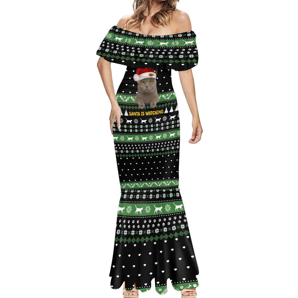 Cat Be Nice Christmas Mermaid Dress Xmas Holiday Patterns - Wonder Print Shop
