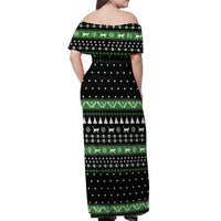 Cat Be Nice Christmas Off Shoulder Maxi Dress Xmas Holiday Patterns - Wonder Print Shop
