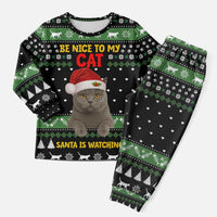 Cat Be Nice Christmas Pajama Set Xmas Holiday Patterns - Wonder Print Shop