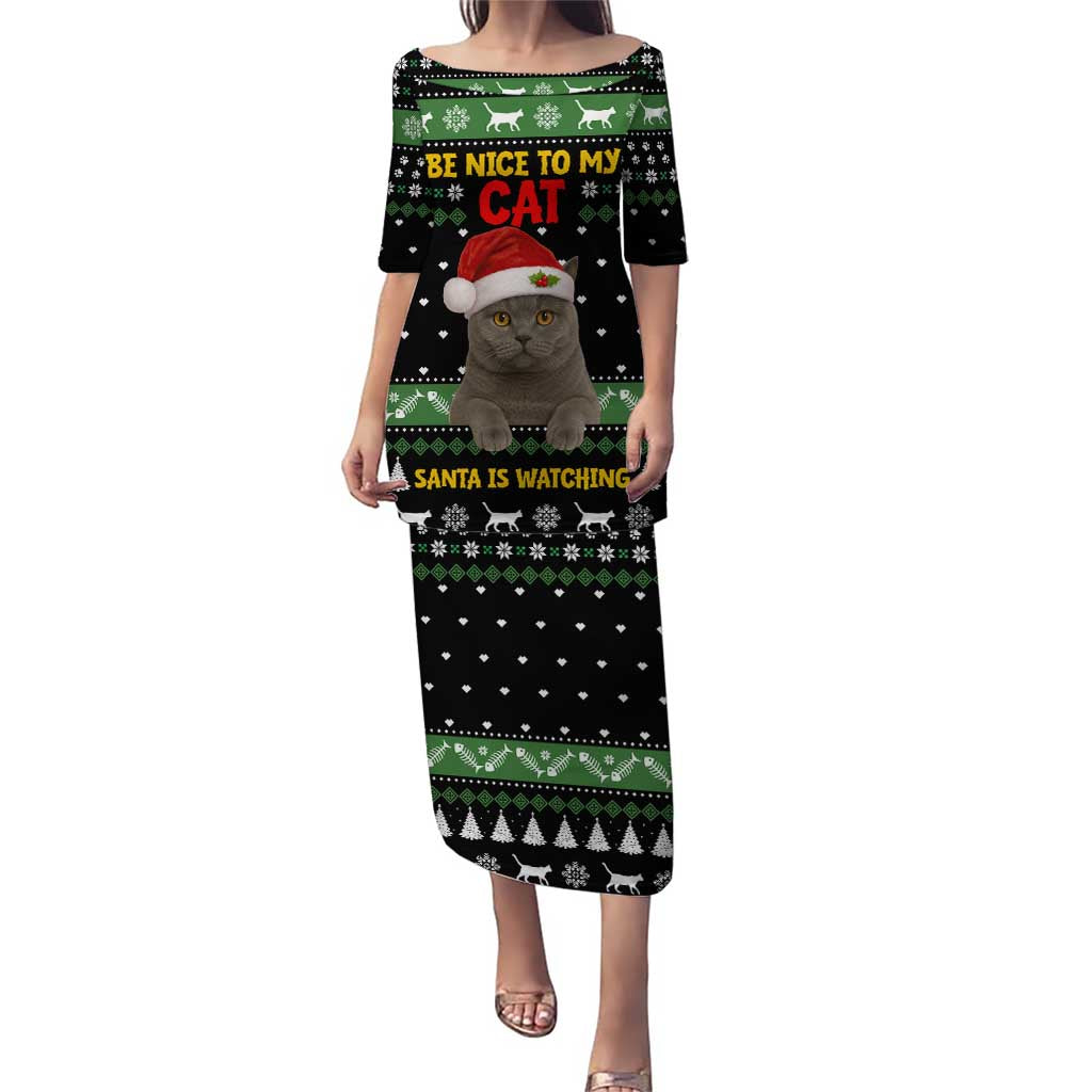 Cat Be Nice Christmas Puletasi Xmas Holiday Patterns - Wonder Print Shop