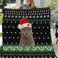 Cat Be Nice Christmas Quilt Xmas Holiday Patterns - Wonder Print Shop
