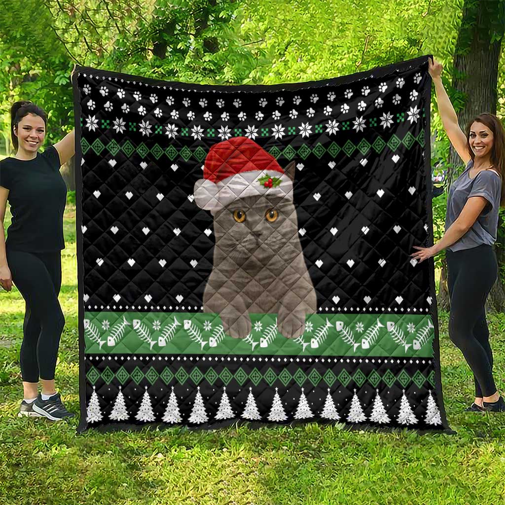 Cat Be Nice Christmas Quilt Xmas Holiday Patterns - Wonder Print Shop