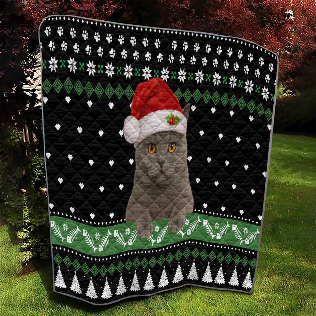 Cat Be Nice Christmas Quilt Xmas Holiday Patterns - Wonder Print Shop