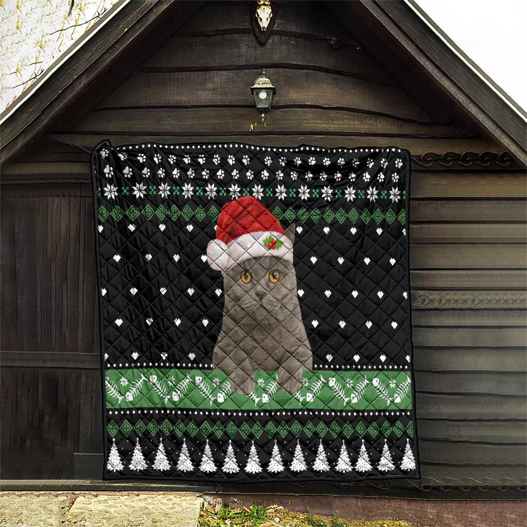 Cat Be Nice Christmas Quilt Xmas Holiday Patterns - Wonder Print Shop