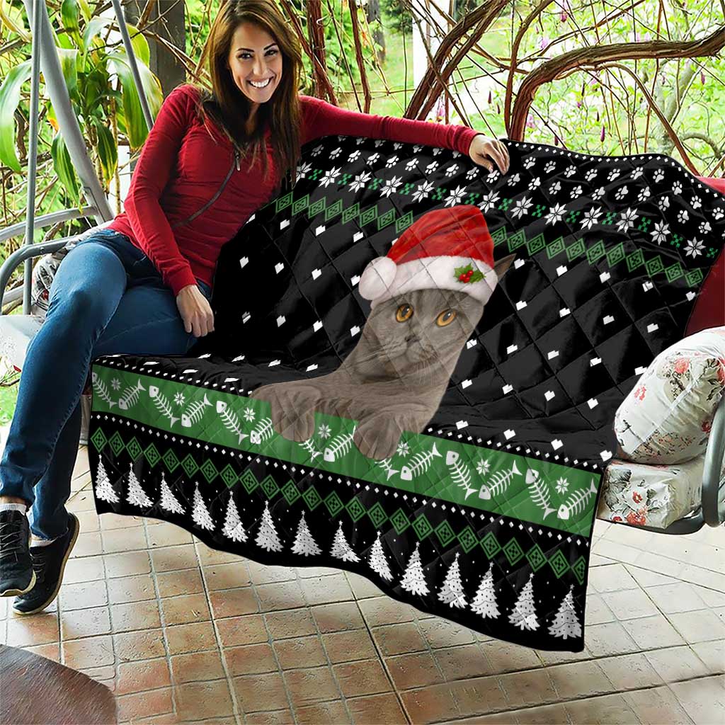 Cat Be Nice Christmas Quilt Xmas Holiday Patterns - Wonder Print Shop
