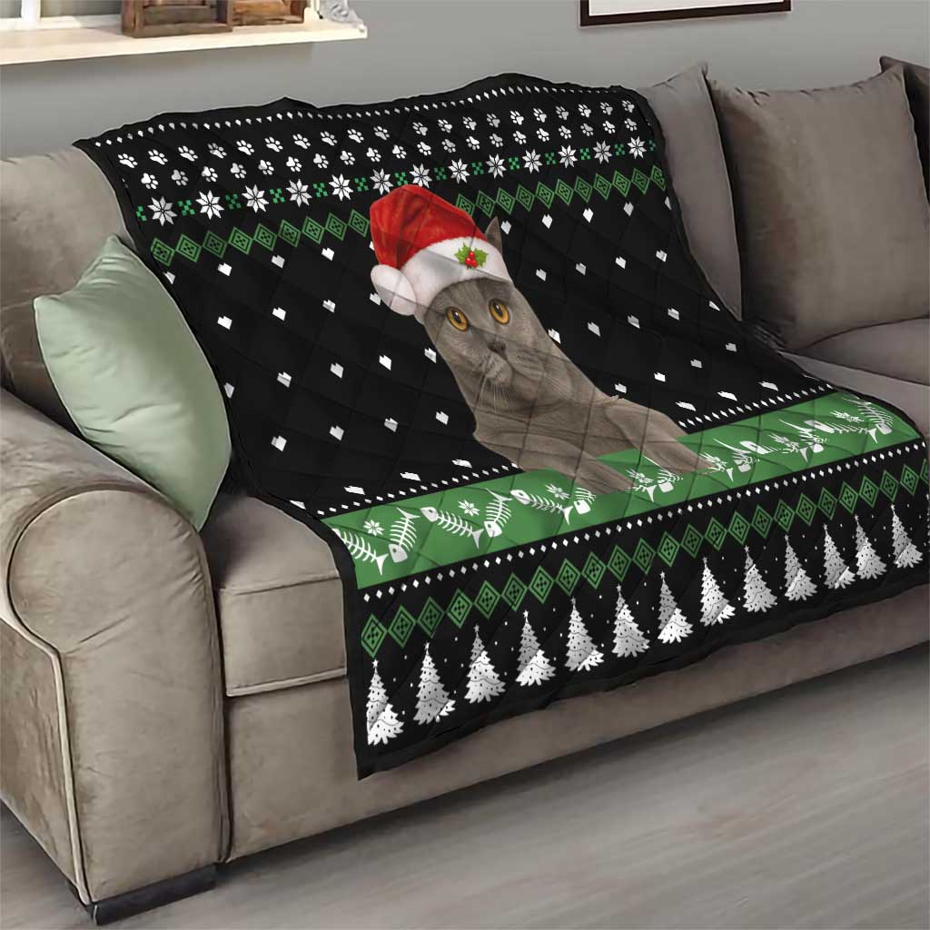 Cat Be Nice Christmas Quilt Xmas Holiday Patterns - Wonder Print Shop