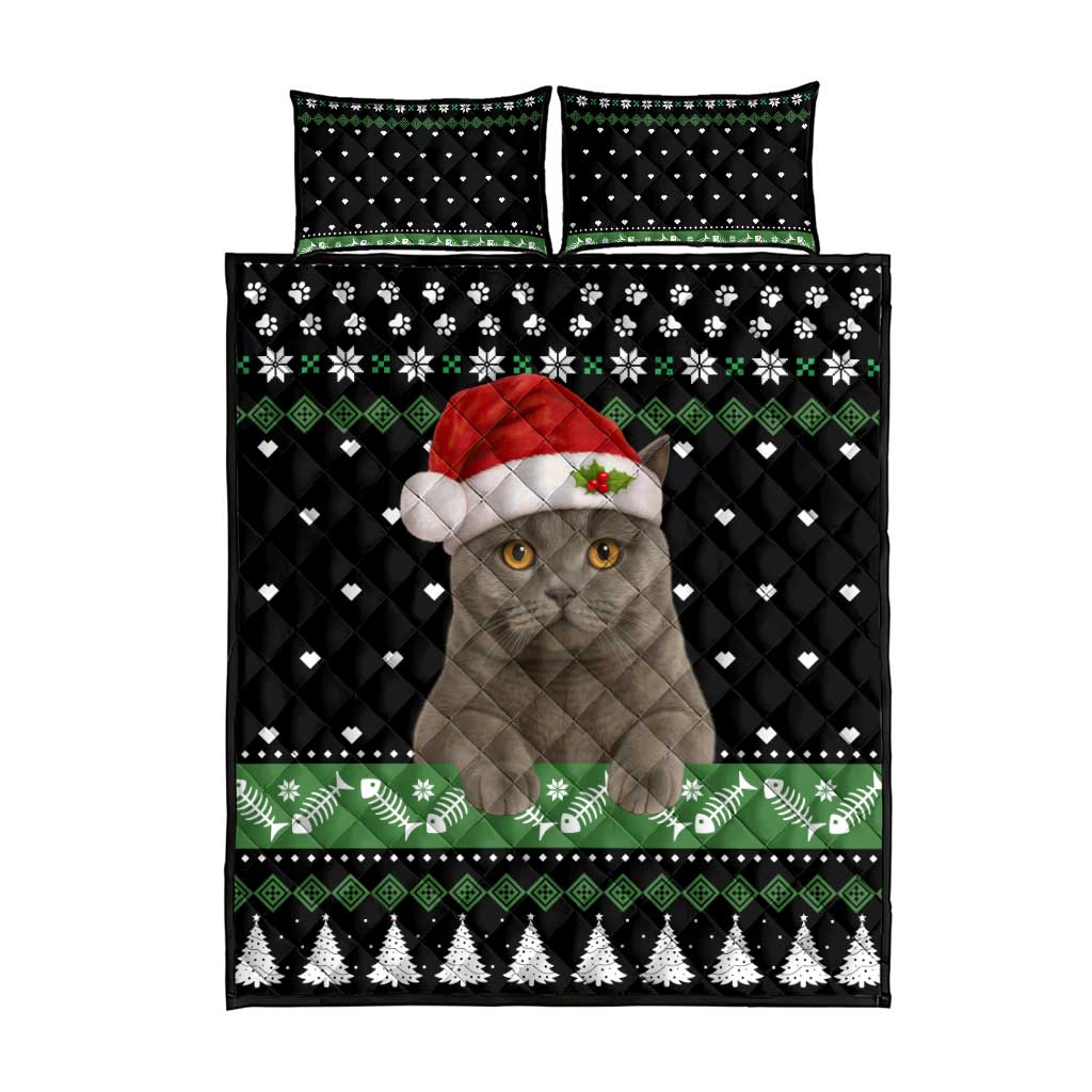 Cat Be Nice Christmas Quilt Bed Set Xmas Holiday Patterns - Wonder Print Shop