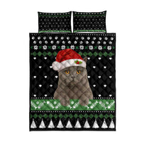 Cat Be Nice Christmas Quilt Bed Set Xmas Holiday Patterns - Wonder Print Shop