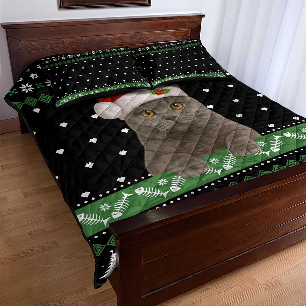 Cat Be Nice Christmas Quilt Bed Set Xmas Holiday Patterns - Wonder Print Shop