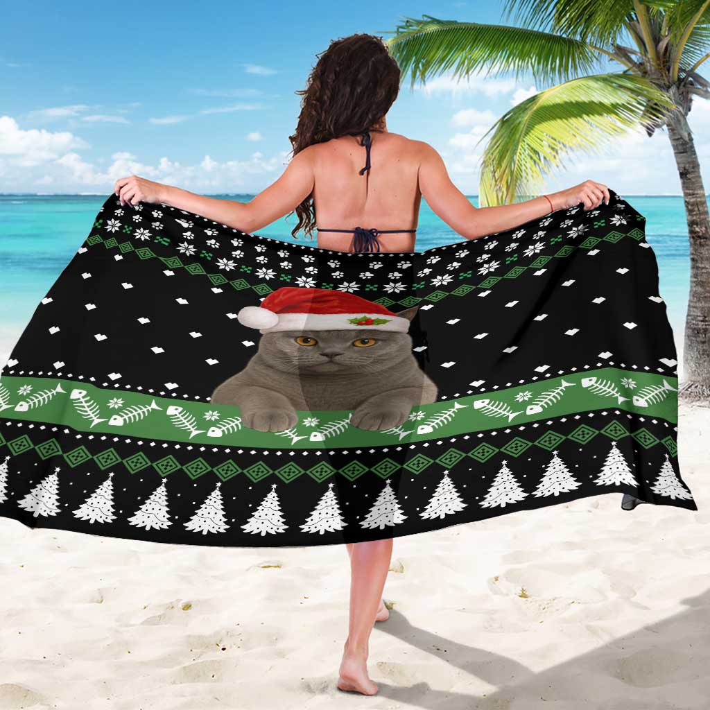 Cat Be Nice Christmas Sarong Xmas Holiday Patterns - Wonder Print Shop