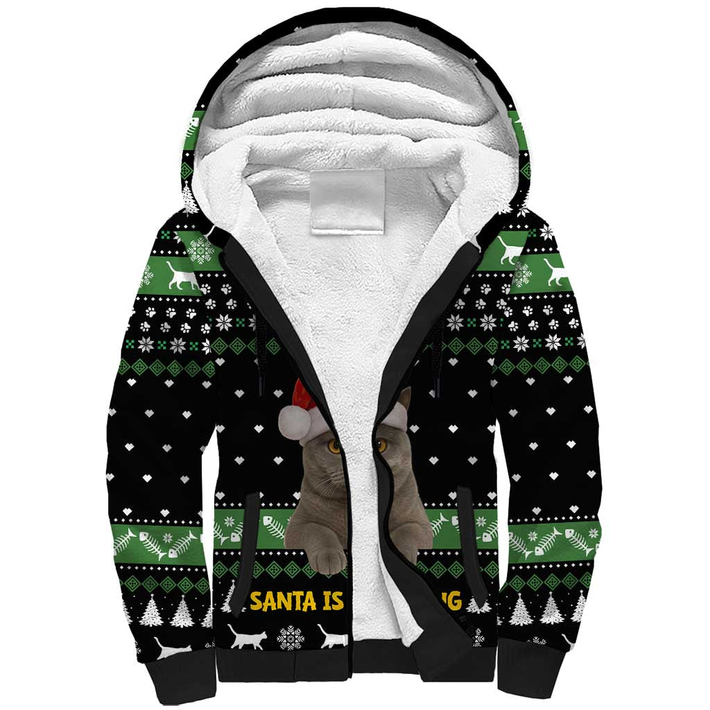 Cat Be Nice Christmas Sherpa Hoodie Xmas Holiday Patterns - Wonder Print Shop