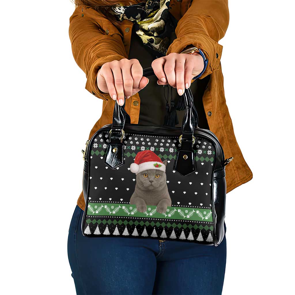 Cat Be Nice Christmas Shoulder Handbag Xmas Holiday Patterns - Wonder Print Shop