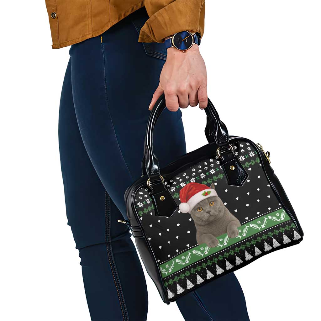 Cat Be Nice Christmas Shoulder Handbag Xmas Holiday Patterns - Wonder Print Shop
