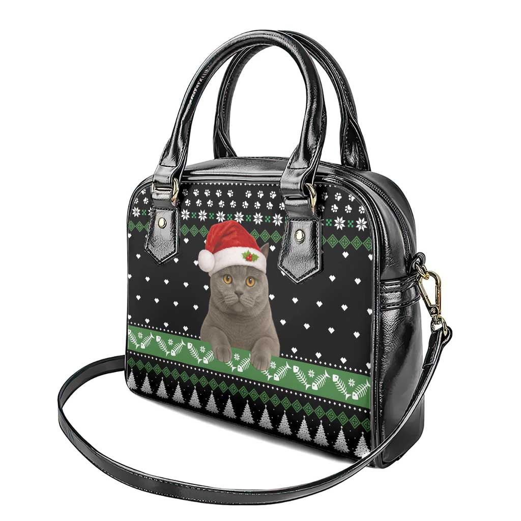 Cat Be Nice Christmas Shoulder Handbag Xmas Holiday Patterns - Wonder Print Shop