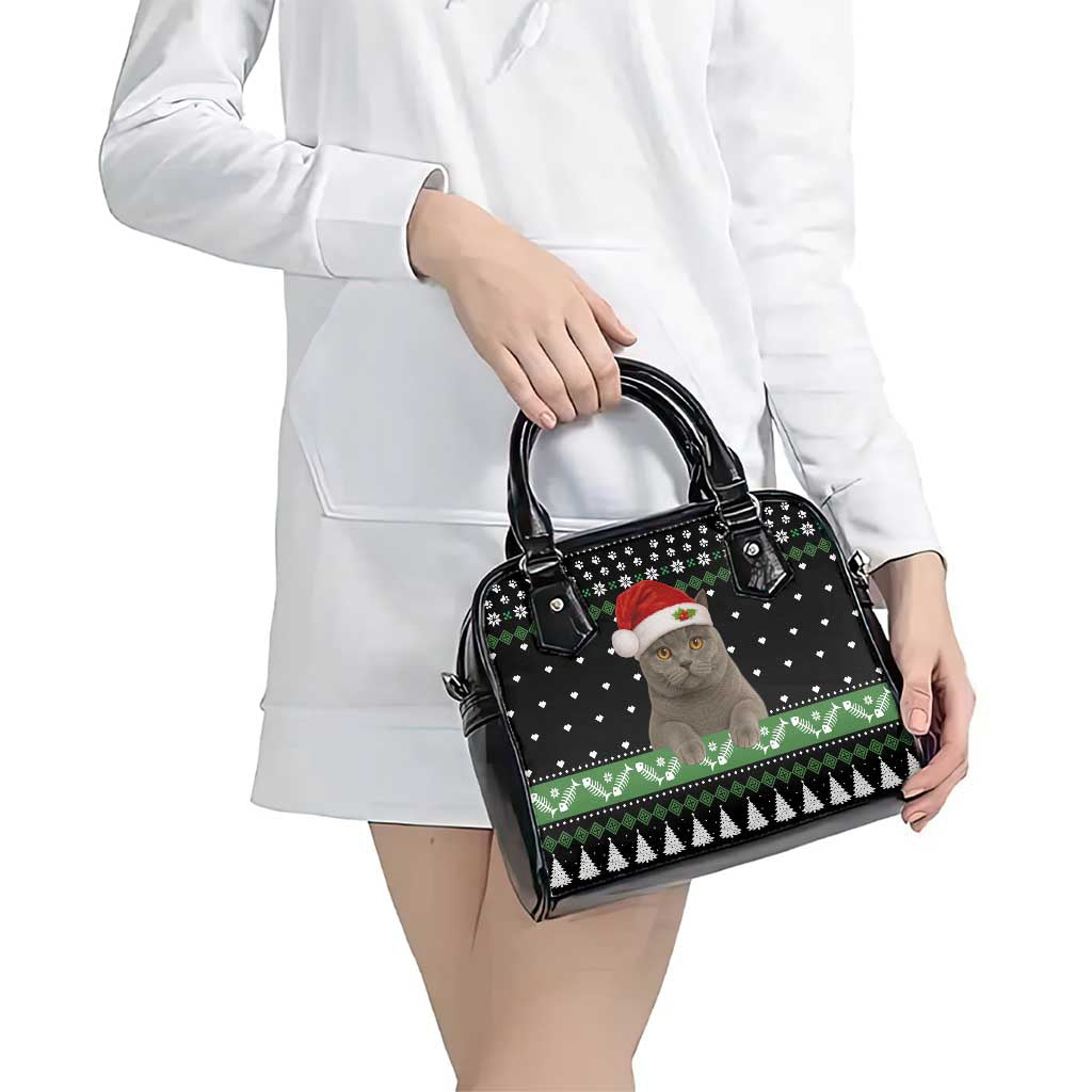Cat Be Nice Christmas Shoulder Handbag Xmas Holiday Patterns - Wonder Print Shop