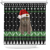 Cat Be Nice Christmas Shower Curtain Xmas Holiday Patterns - Wonder Print Shop