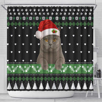 Cat Be Nice Christmas Shower Curtain Xmas Holiday Patterns - Wonder Print Shop