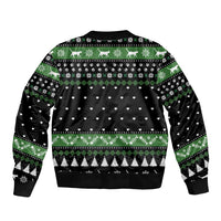 Cat Be Nice Christmas Sleeve Zip Bomber Jacket Xmas Holiday Patterns - Wonder Print Shop
