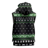 Cat Be Nice Christmas Sleeveless Zip Hoodie Xmas Holiday Patterns - Wonder Print Shop