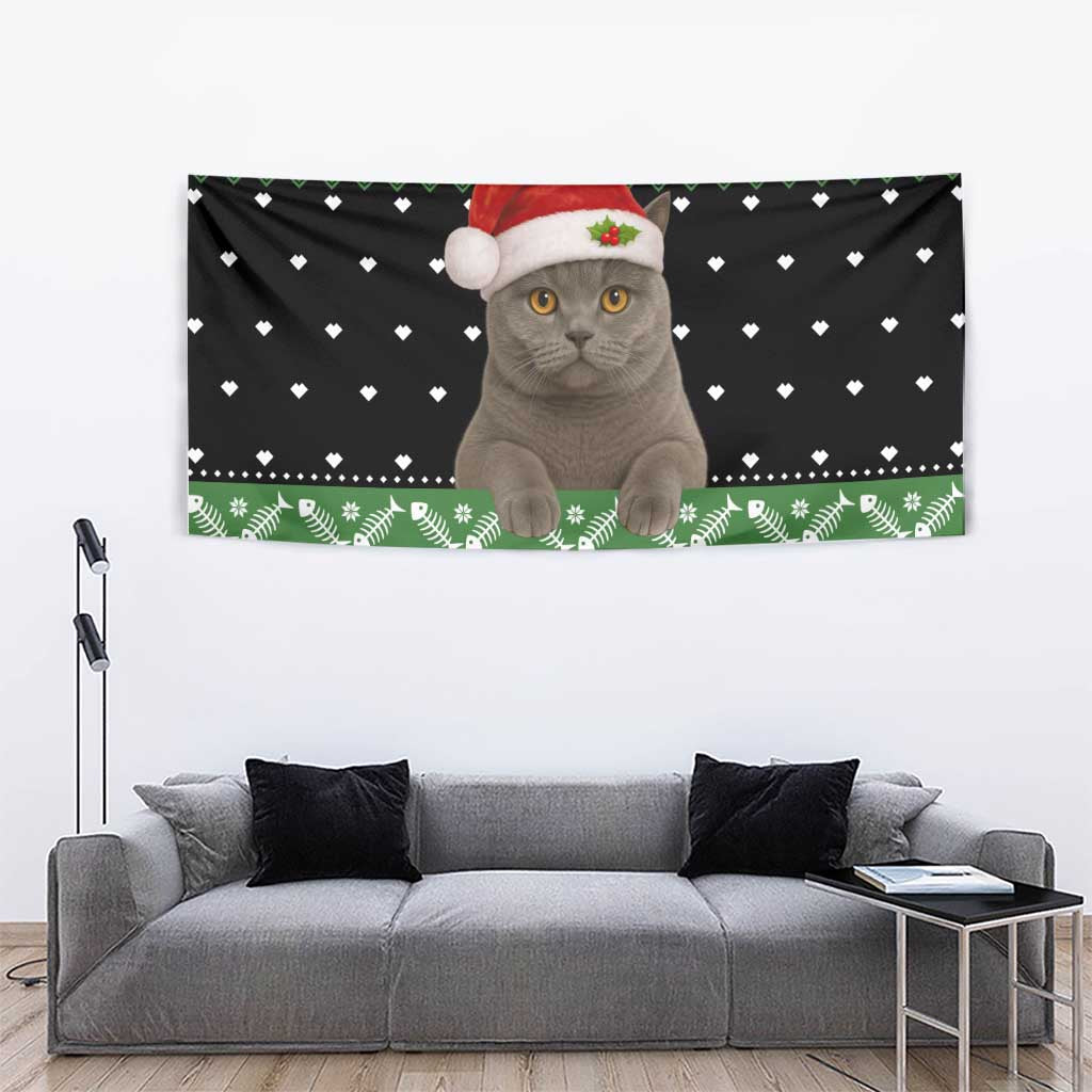 Cat Be Nice Christmas Tapestry Xmas Holiday Patterns - Wonder Print Shop