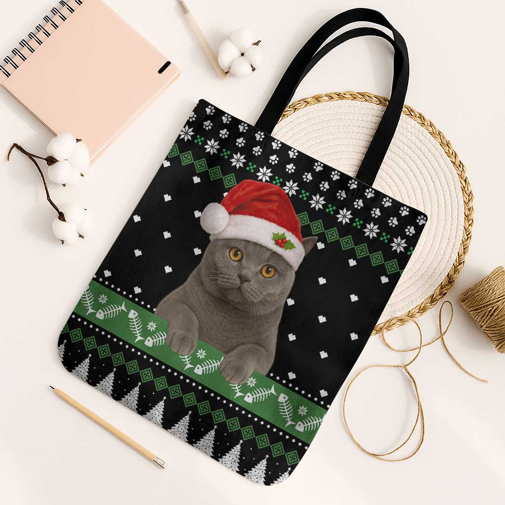 Cat Be Nice Christmas Tote Bag Xmas Holiday Patterns - Wonder Print Shop
