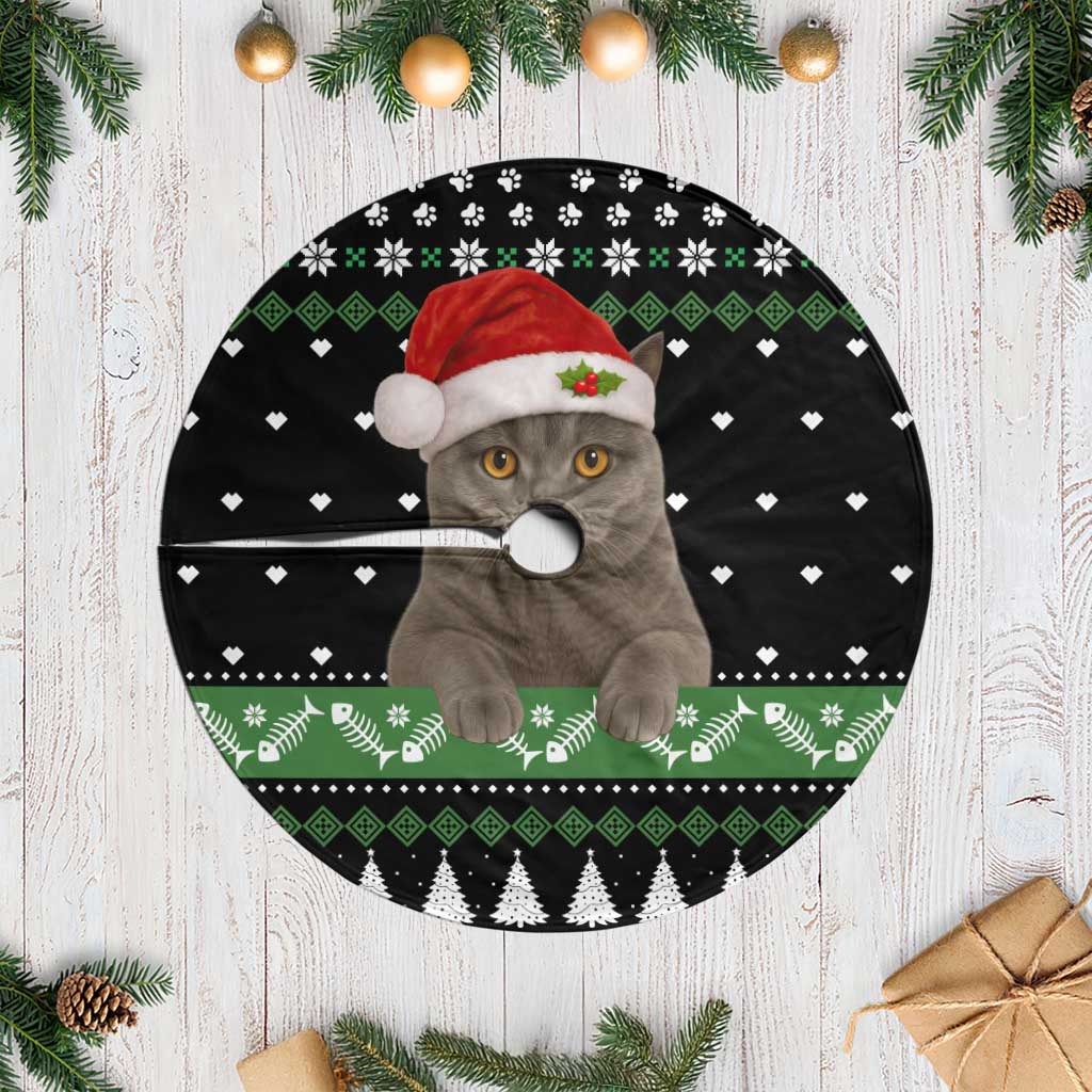 Cat Be Nice Christmas Tree Skirt Xmas Holiday Patterns - Wonder Print Shop