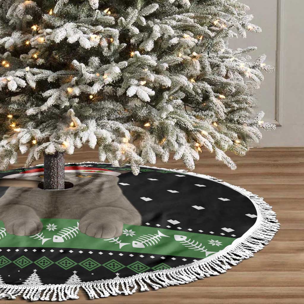 Cat Be Nice Christmas Tree Skirt Xmas Holiday Patterns - Wonder Print Shop
