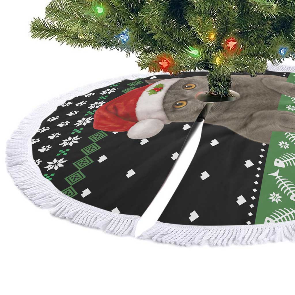 Cat Be Nice Christmas Tree Skirt Xmas Holiday Patterns - Wonder Print Shop