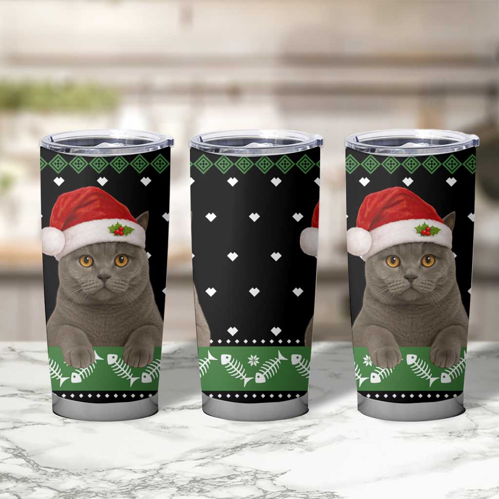 Cat Be Nice Christmas Tumbler Cup Xmas Holiday Patterns - Wonder Print Shop