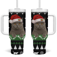 Cat Be Nice Christmas Tumbler With Handle Xmas Holiday Patterns - Wonder Print Shop