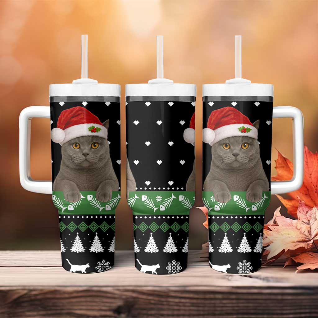 Cat Be Nice Christmas Tumbler With Handle Xmas Holiday Patterns - Wonder Print Shop